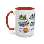 Oslo Illustrated Travel Mug | City Souvenir Accent Coffee Mug | 11oz 15oz Ceramic Cup