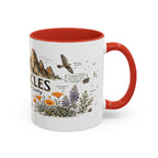 Pinnacles National Park Coffee Mug | California Rock Climbing Condor Gift | Accent Color Ceramic 11oz 15oz
