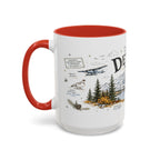 Denali National Park Coffee Mug | Alaska National Park Hiking Gift | Accent Color Ceramic 11oz 15oz