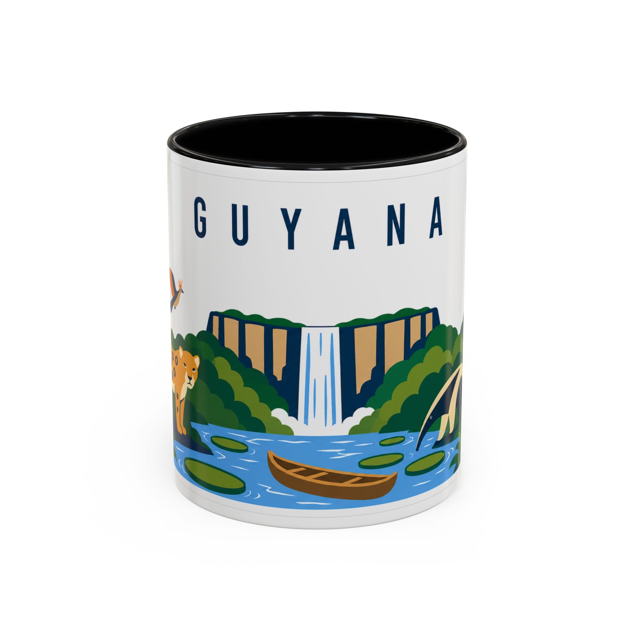 Guyana Coffee Mug | Travel Souvenir Accent Mug | Country Gift Ceramic Cup 11oz 15oz