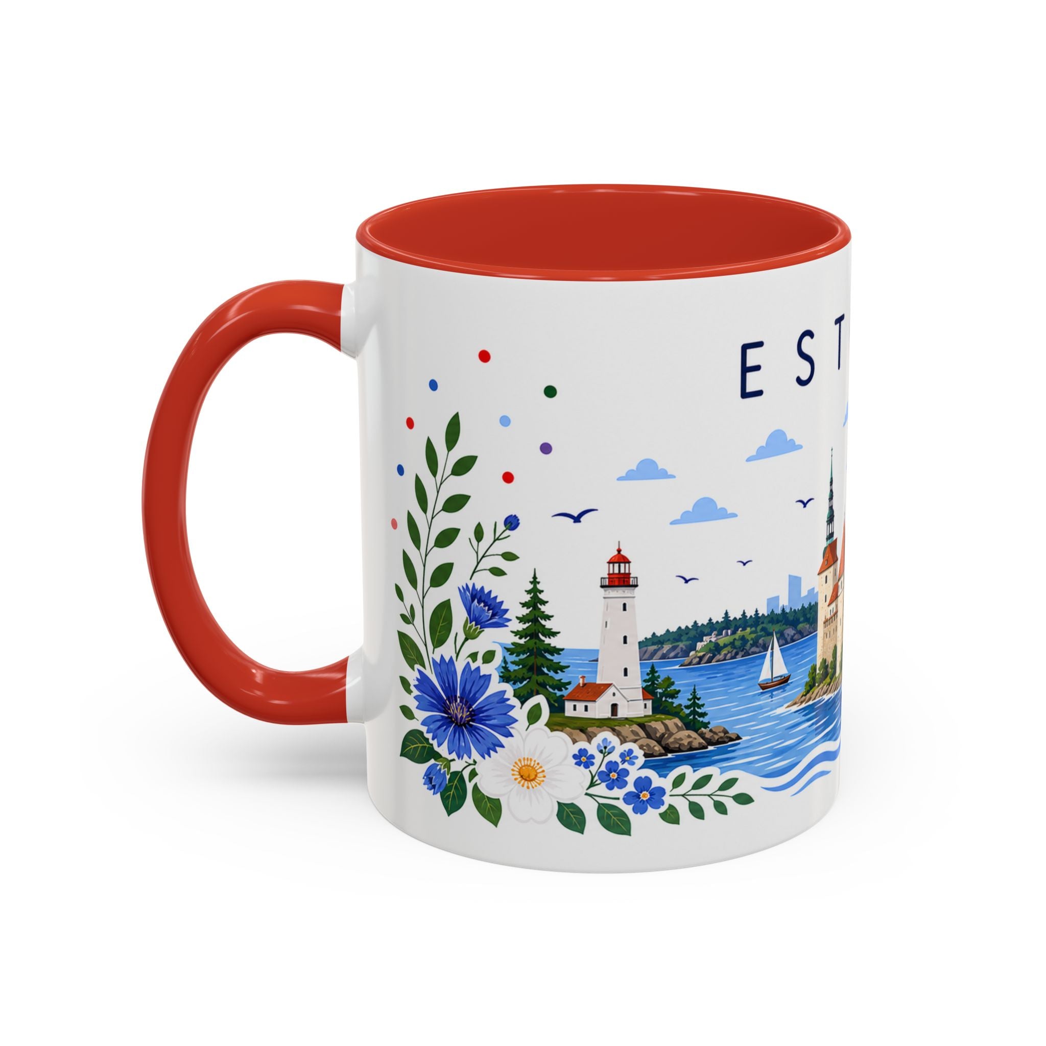 Estonia Coffee Mug | Travel Souvenir Accent Mug | Place Gift Ceramic Cup 11oz 15oz