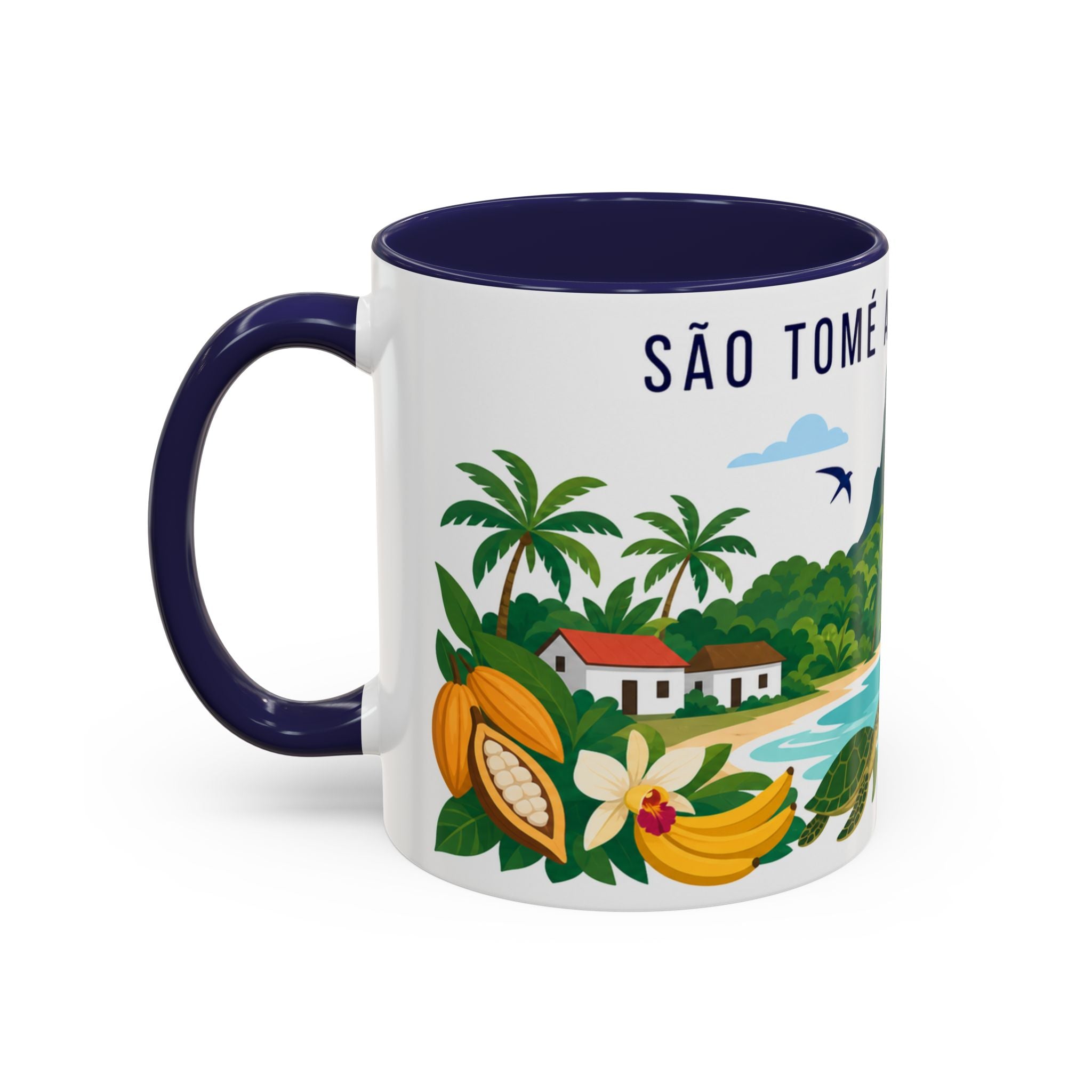 São Tomé and Príncipe Coffee Mug | Travel Souvenir Accent Mug | Country Gift Ceramic Cup 11oz 15oz