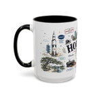 Houston Coffee Mug | Texas Souvenir City Gift | Accent Color Ceramic 11oz 15oz