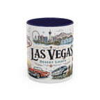 Las Vegas Coffee Mug | United States Travel Souvenir | Vintage Illustrated City Gift | 11 oz 15 oz Accent Mug