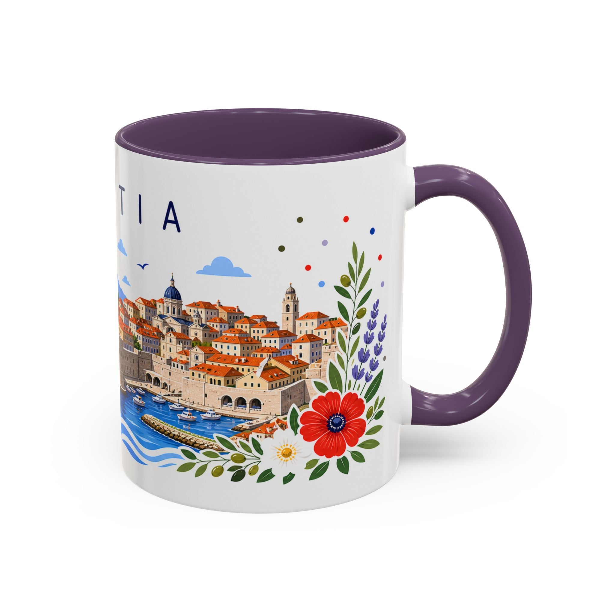 Croatia Coffee Mug | Travel Souvenir Accent Mug | Place Gift Ceramic Cup 11oz 15oz