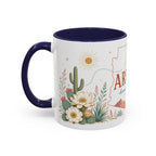 Arizona State Map Mug | Desert Landscape, Botanical Accents, Homesick Gift