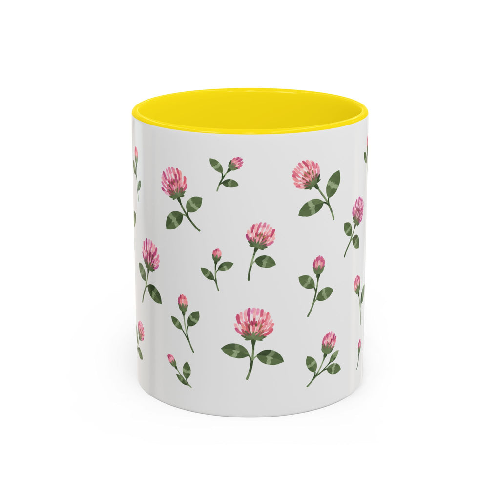 Vermont Red Clover Mug, State Flower Floral Coffee Cup, 11oz Botanical Gift