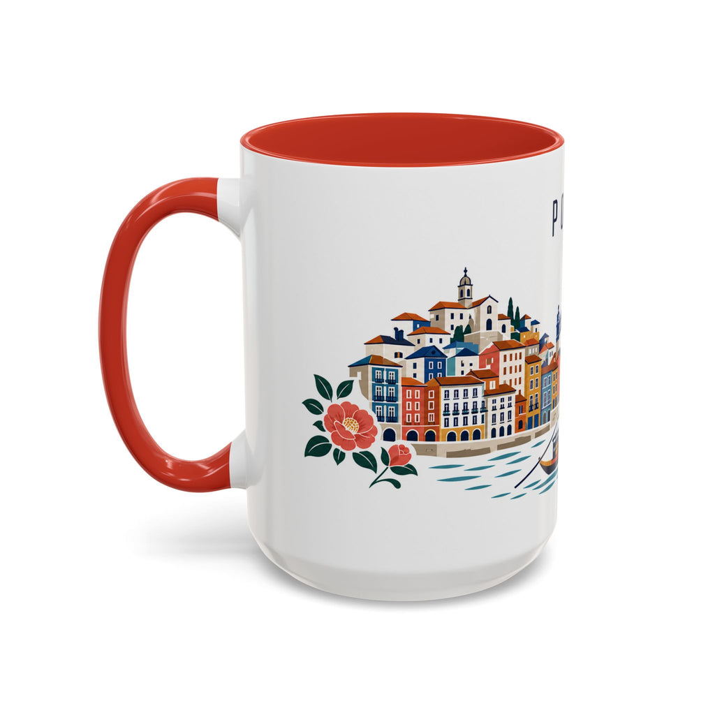 Porto Coffee Mug | Portugal Travel Souvenir | Porcelain Decal City Gift | 11oz 15oz Accent Mug