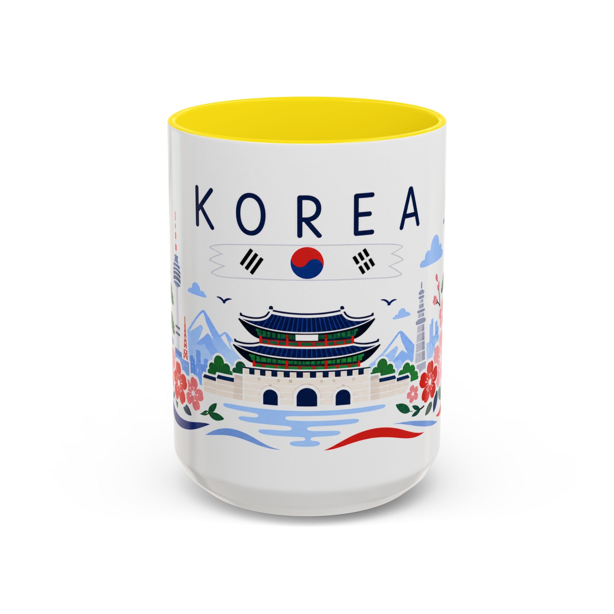 South Korea Coffee Mug | Travel Souvenir Accent Mug | Country Gift Ceramic Cup 11oz 15oz