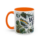 Iguazu Falls Coffee Mug | Travel Destination Souvenir Gift | Accent Color Ceramic 11oz 15oz