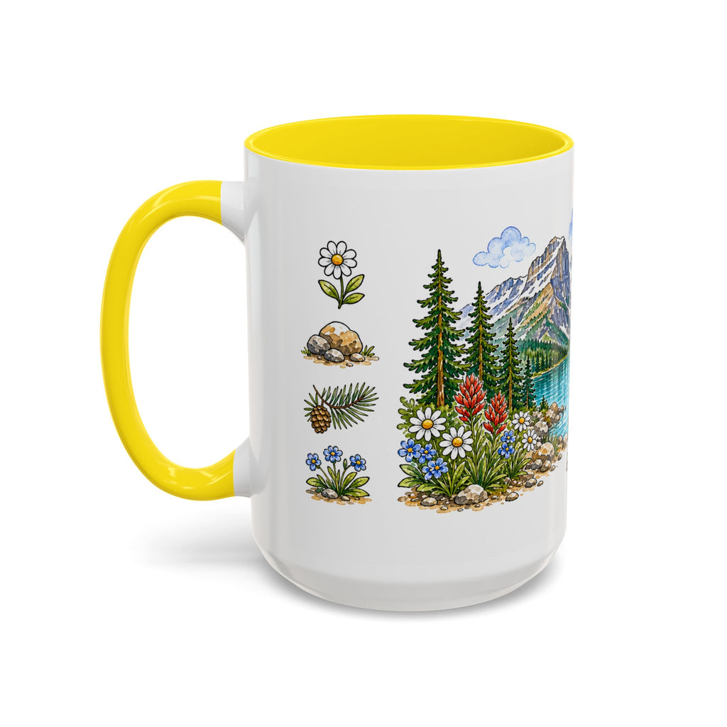 Glacier National Park Mug | US Travel Souvenir Accent Coffee Mug | 11oz 15oz Ceramic Cup
