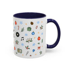 Nashville Christmas Mug | Watercolor City Souvenir, Acoustic Guitar, Harmonica (11oz 15oz)