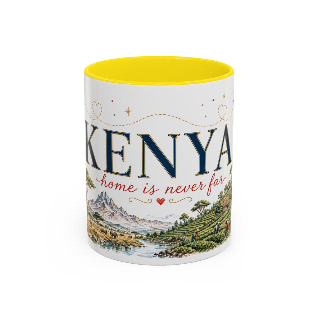 Kenya Home Country Mug | Moving Away Gift | Long Distance Friendship | 11 oz 15 oz Accent Mug
