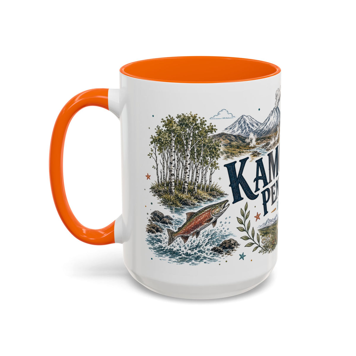 Kamchatka Peninsula Mug, Russia Travel Souvenir, Bucket List Gift, Accent Ceramic Coffee Mug 11oz 15oz