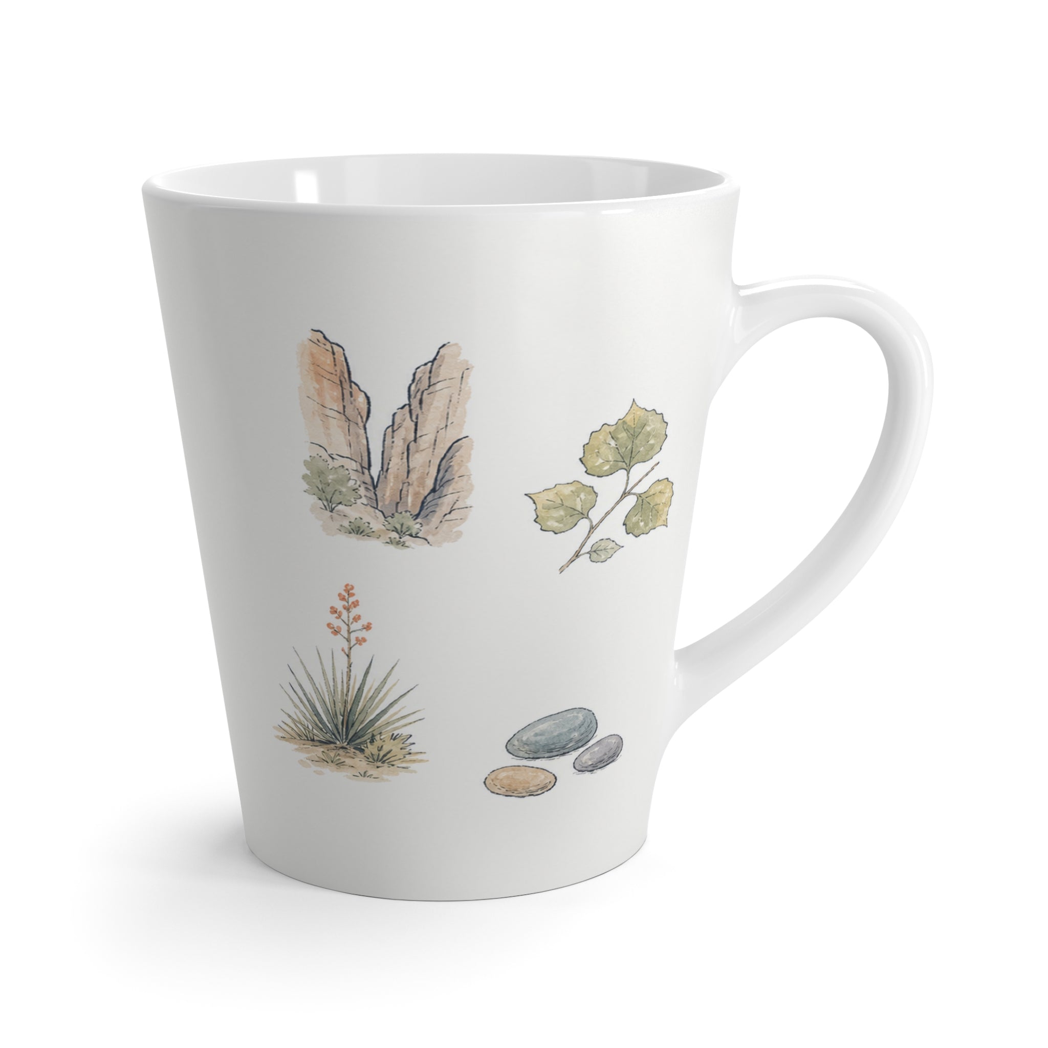 Zion National Park Latte Mug | Pastel Watercolor Nature Coffee Cup | 12 oz Travel Souvenir Gift