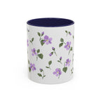 New Jersey Violet Mug, State Flower Floral Coffee Cup, 11oz Botanical Gift
