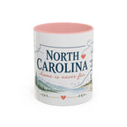 North Carolina State Map Mug | Moving Away, Homesick Gift | Botanical Accent Coffee Cup