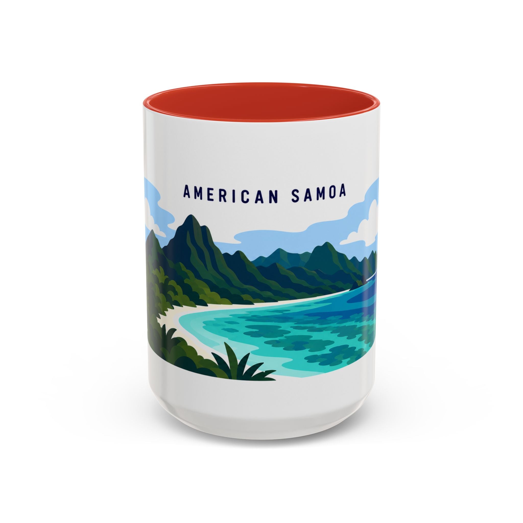 National Park of American Samoa Coffee Mug | Solid Color Block Park Souvenir | 11oz 15oz Accent Mug