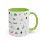 New River Gorge National Park Christmas Mug | Watercolor Travel Souvenir | Holiday Gift | Accent Ceramic Coffee Cup 11oz 15oz