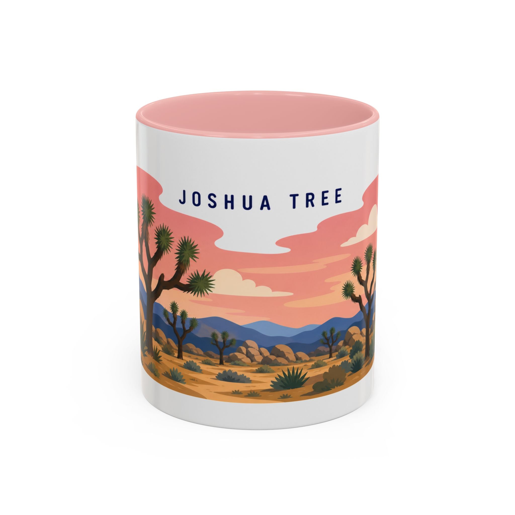 Joshua Tree National Park Coffee Mug | Solid Color Block Park Souvenir | 11oz 15oz Accent Mug
