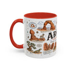Arches Coffee Mug | National Park Hiking Utah Gift | Accent Color Ceramic 11oz 15oz
