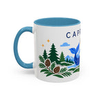 Capricorn Zodiac Coffee Mug | Sea Goat and Floral Design | Astrology Birthday Gift | 11 oz 15 oz Ceramic Accent Mug