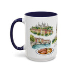 Lyon Illustrated Travel Mug | City Souvenir Accent Coffee Mug | 11oz 15oz Ceramic Cup