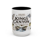 Kings Canyon National Park Coffee Mug | California Sierra Nevada Sequoia Gift | Accent Color Ceramic 11oz 15oz