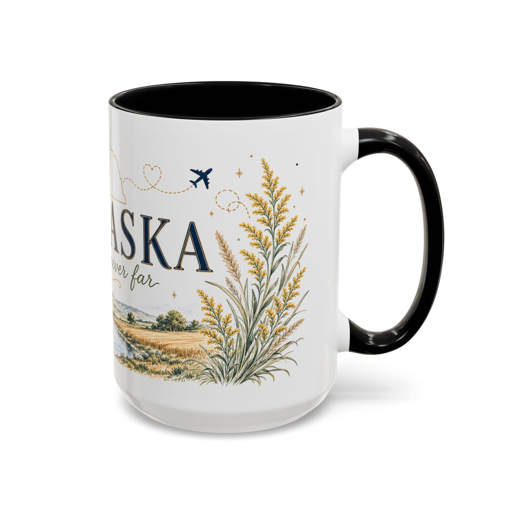 Nebraska State Mug | Moving Away, Long Distance Friendship Gift | Botanical Landscape Accent Mug