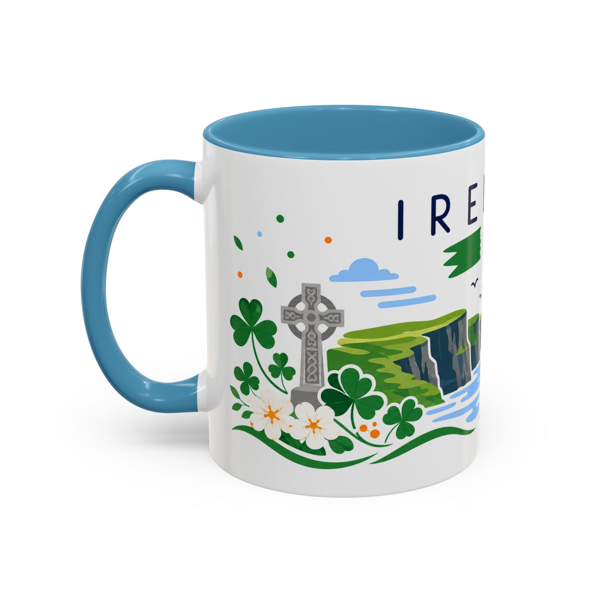 Ireland Coffee Mug | Travel Souvenir Accent Mug | Country Gift Ceramic Cup 11oz 15oz