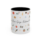 New River Gorge National Park Christmas Mug | Watercolor Travel Souvenir | Holiday Gift | Accent Ceramic Coffee Cup 11oz 15oz