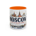 Moscow Coffee Mug | Russia Souvenir Travel Gift | Accent Color Ceramic 11oz 15oz