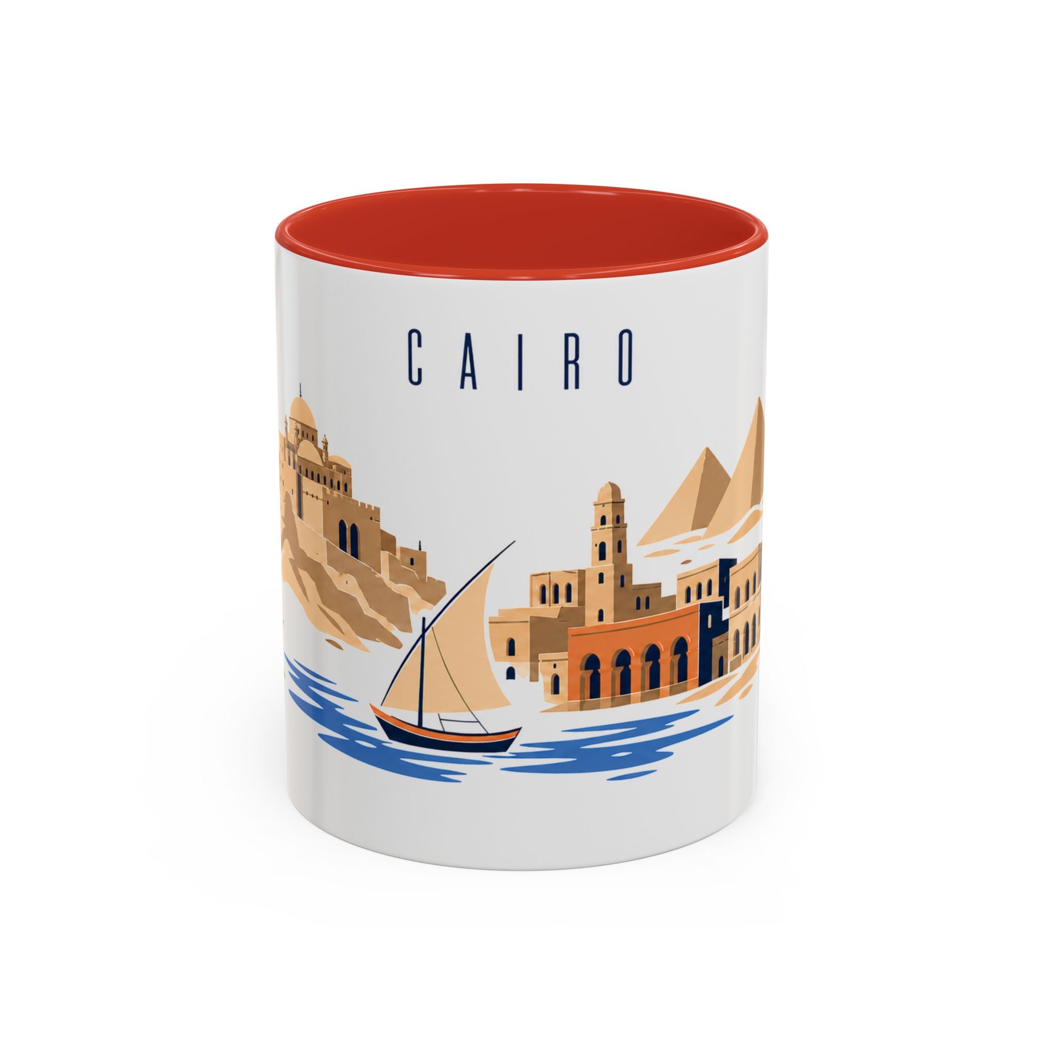 Cairo Coffee Mug | Egypt Travel Souvenir | Porcelain Decal City Gift | 11oz 15oz Accent Mug