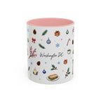 Washington DC Christmas Mug | Watercolor City Souvenir | Ceramic Coffee Cup 11oz 15oz