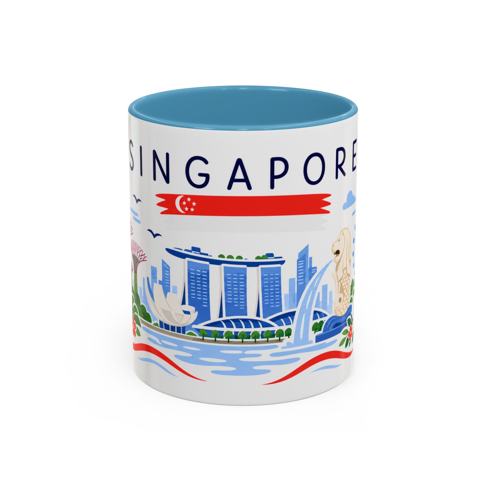 Singapore Coffee Mug | Travel Souvenir Accent Mug | Country Gift Ceramic Cup 11oz 15oz