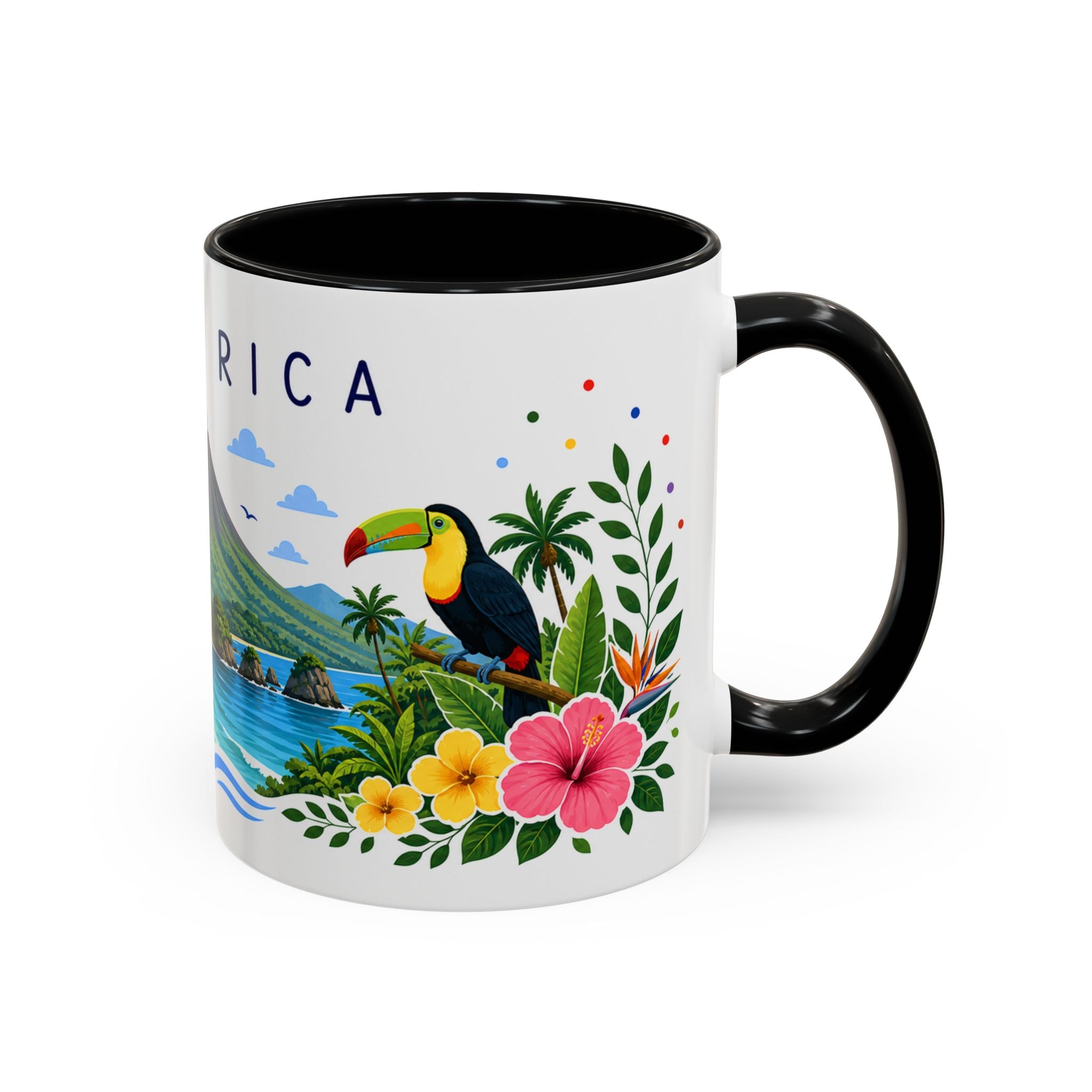 Costa Rica Coffee Mug | Travel Souvenir Accent Mug | Place Gift Ceramic Cup 11oz 15oz