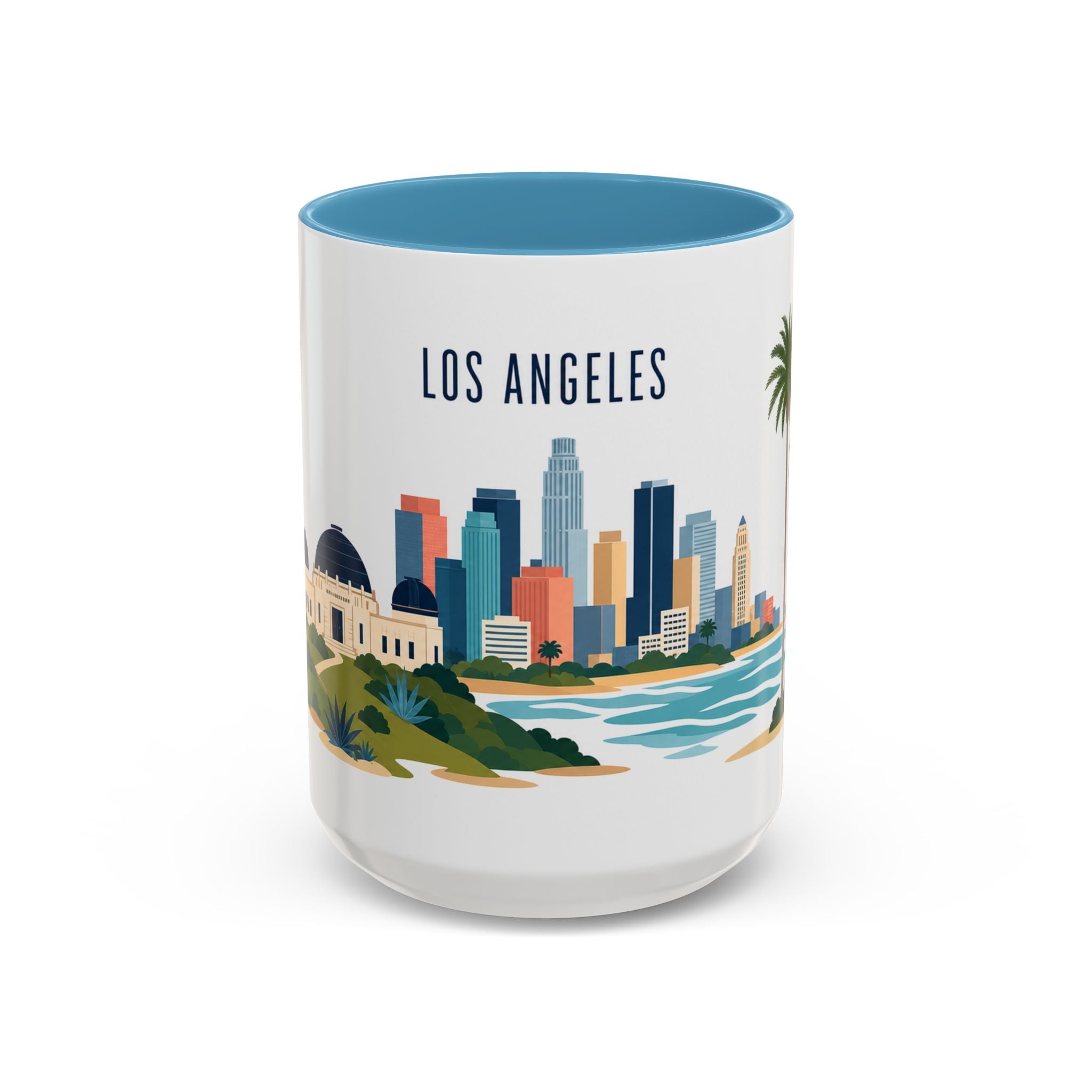 Los Angeles Coffee Mug | United States Travel Souvenir | Porcelain Decal City Gift | 11oz 15oz Accent Mug