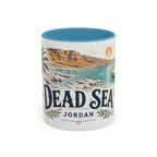 Dead Sea Mug, Jordan Travel Souvenir, Bucket List Gift, Accent Ceramic Coffee Mug 11oz 15oz