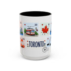 Toronto Coffee Mug | Postage Stamp Collage Mug | Travel Souvenir Accent Cup 11oz 15oz