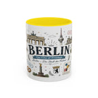 Berlin Coffee Mug | Germany Souvenir Travel Gift | Accent Color Ceramic 11oz 15oz