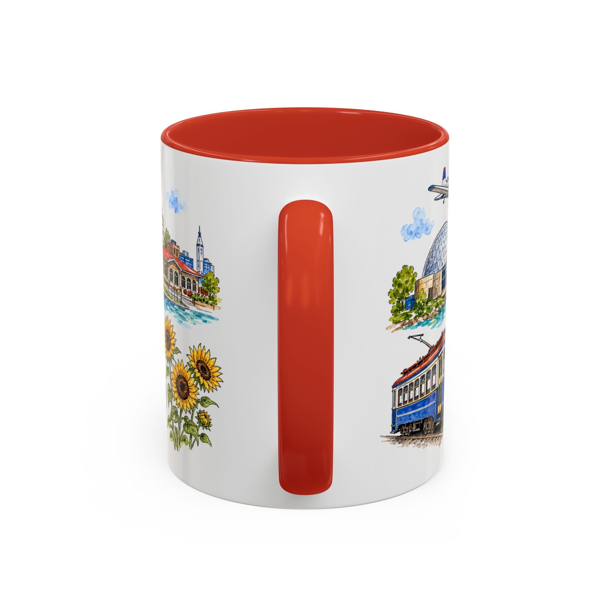 Wichita Illustrated Travel Mug | City Souvenir Accent Coffee Mug | 11oz 15oz Ceramic Cup