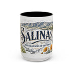 Salinas Coffee Mug | United States Travel Souvenir | Vintage Illustrated City Gift | 11 oz 15 oz Accent Mug