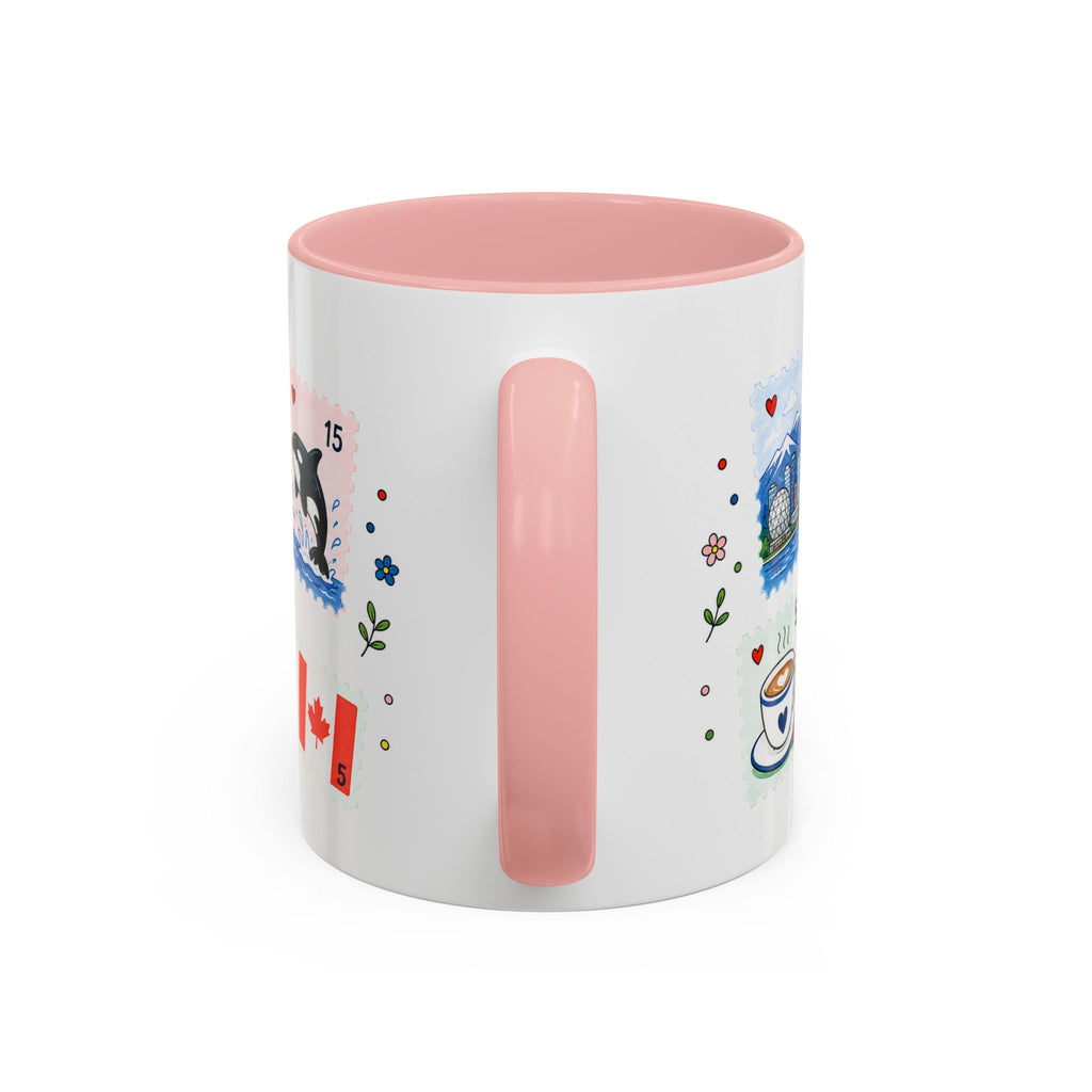 Vancouver Coffee Mug | Postage Stamp Collage Mug | Travel Souvenir Accent Cup 11oz 15oz