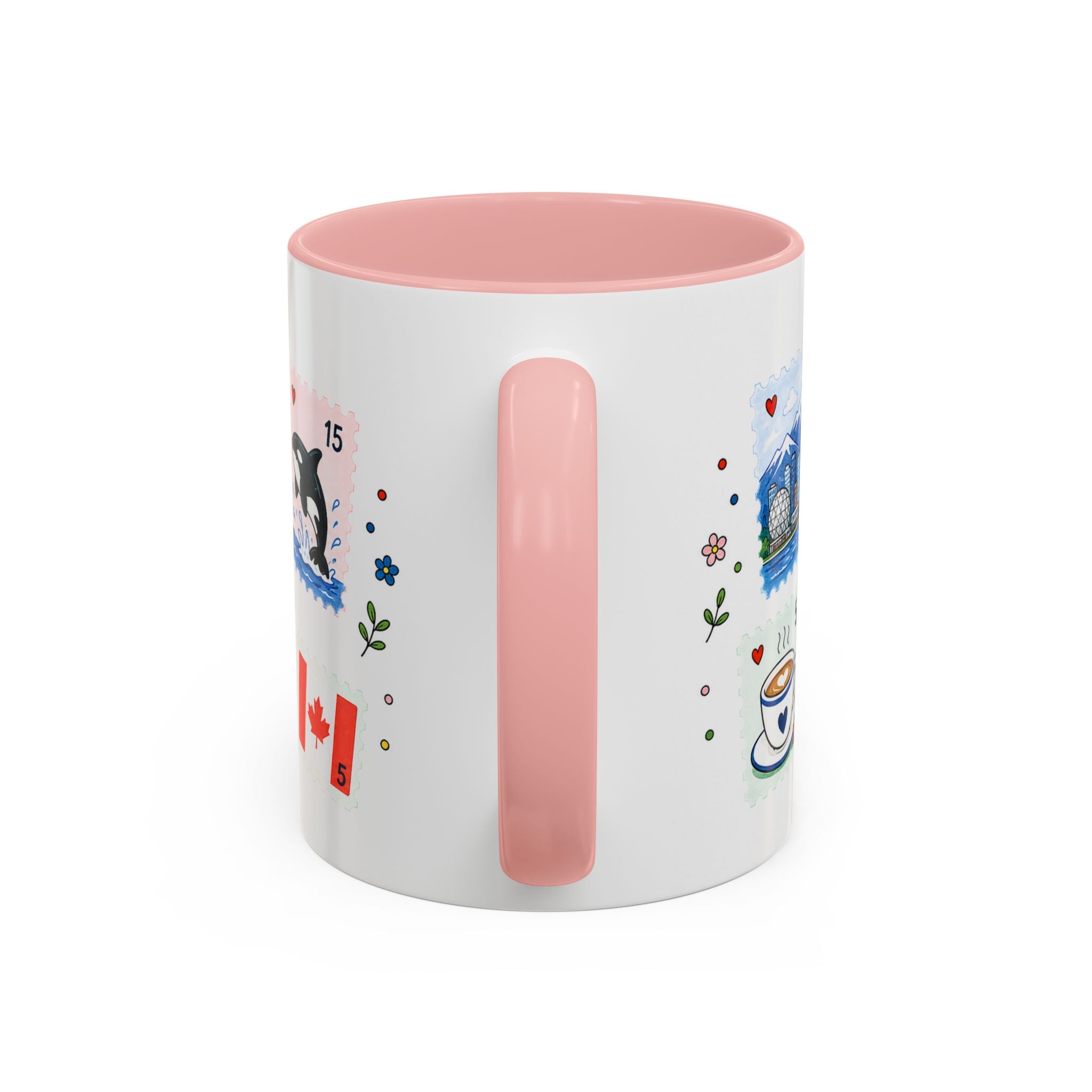 Vancouver Coffee Mug | Postage Stamp Collage Mug | Travel Souvenir Accent Cup 11oz 15oz