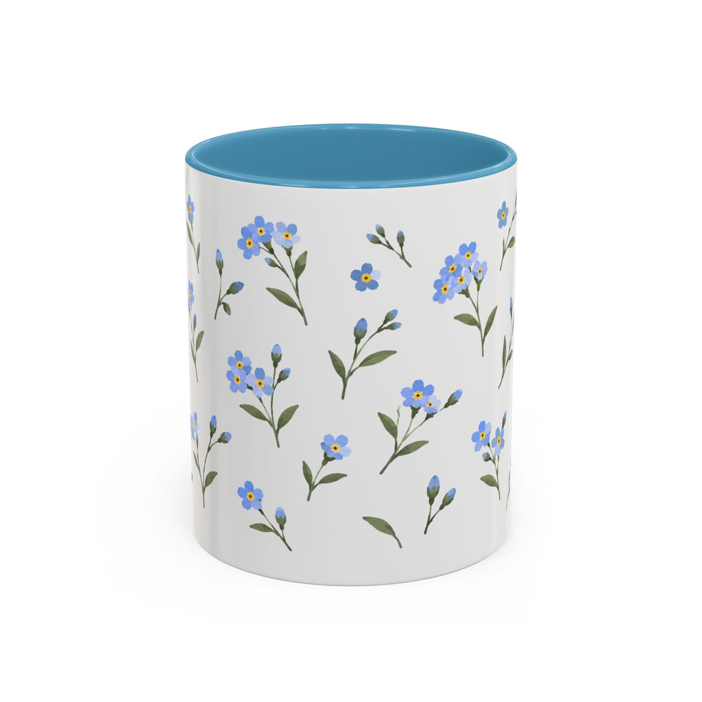 Alaska Forget-me-not Mug, State Flower Floral Coffee Cup, 11oz Botanical Gift