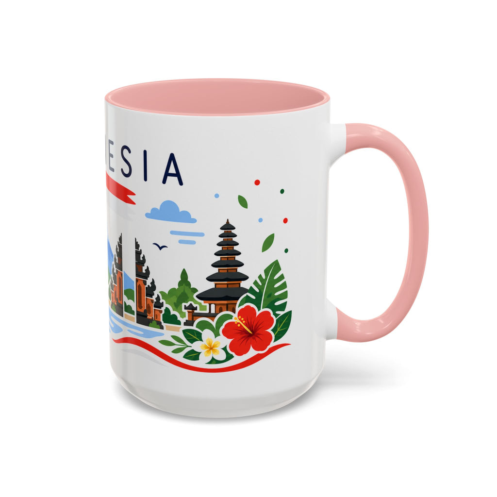 Indonesia Coffee Mug | Travel Souvenir Accent Mug | Country Gift Ceramic Cup 11oz 15oz