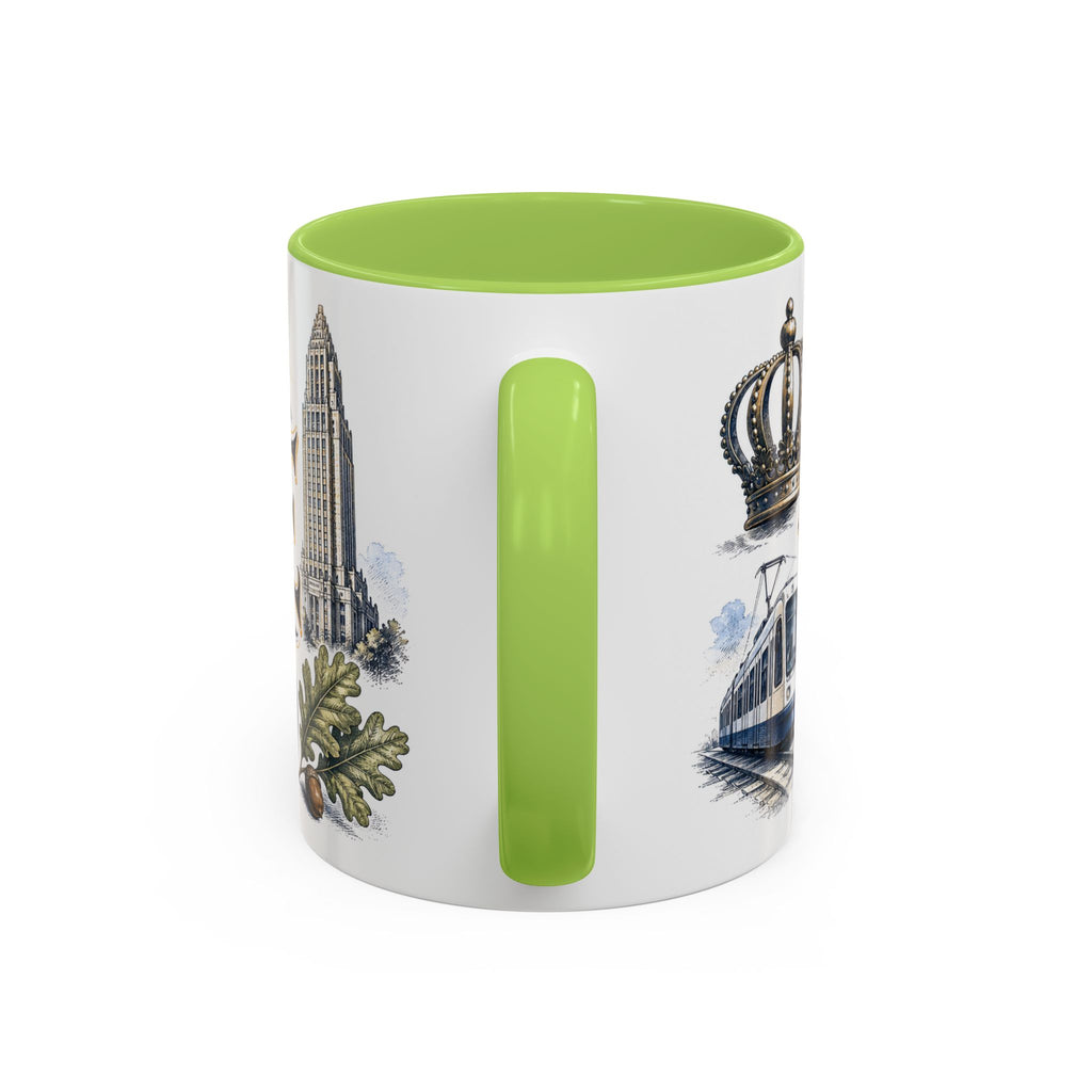 Charlotte Coffee Mug | United States Travel Souvenir | Vintage Illustrated City Gift | 11 oz 15 oz Accent Mug
