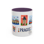Prague Coffee Mug | Postage Stamp Collage Mug | Travel Souvenir Accent Cup 11oz 15oz