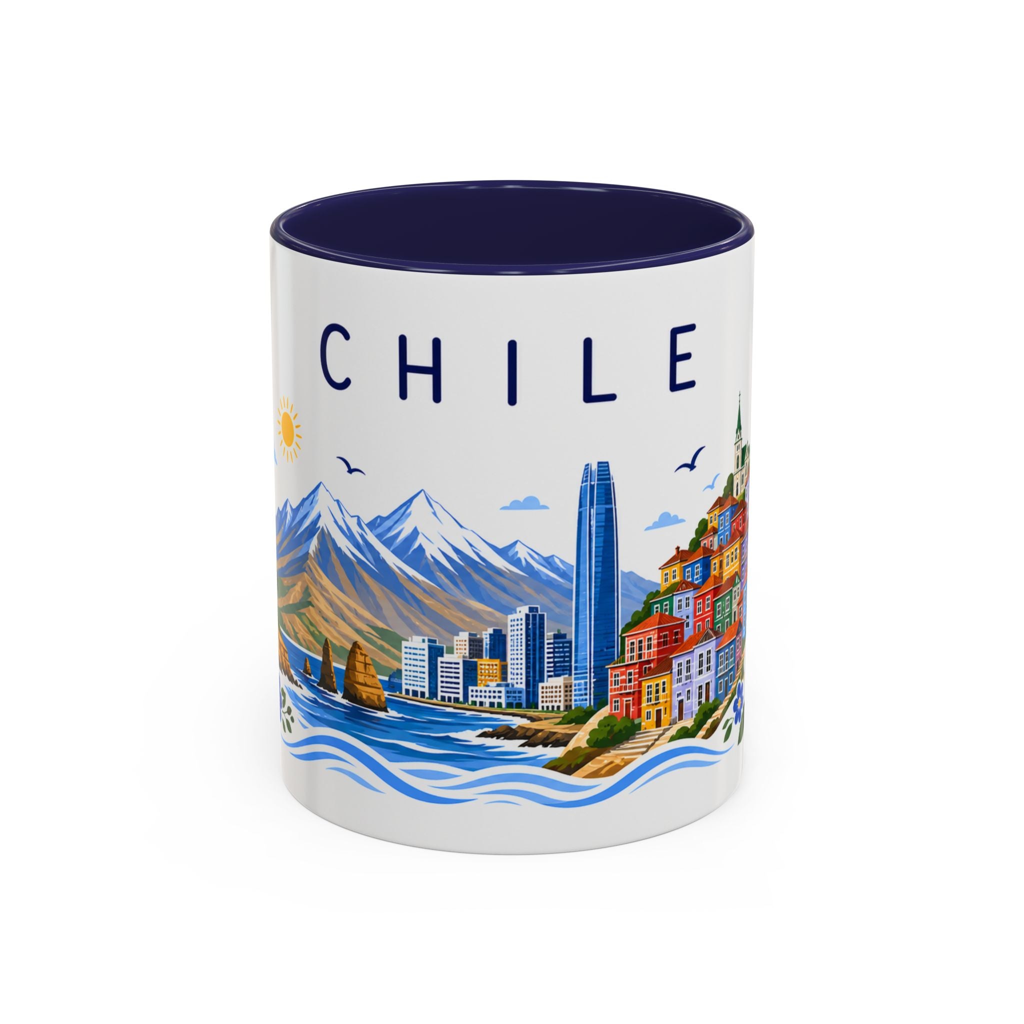 Chile Coffee Mug | Travel Souvenir Accent Mug | Place Gift Ceramic Cup 11oz 15oz