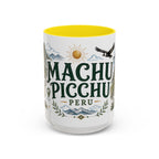 Machu Picchu Coffee Mug | Travel Destination Souvenir Gift | Accent Color Ceramic 11oz 15oz